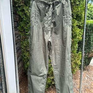 Women’s Olive Drawstring Track Pants